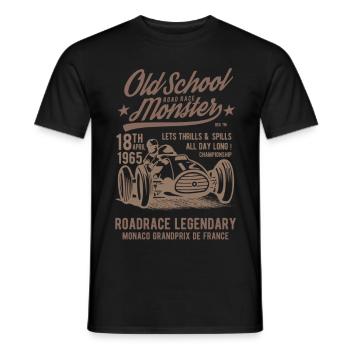 Old School Road Race Monster - Männer T-Shirt - Schwarz - Vorne - AI Model Male 178 light (178cm)