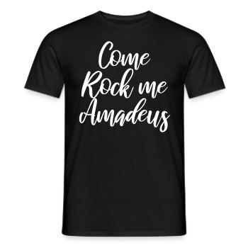 Viens rock moi amadeus - T-shirt homme - noir - Devant - AI Model Male 178 light (178cm)