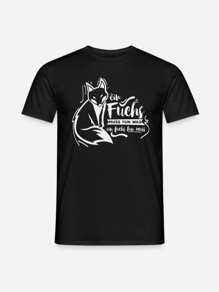 Fuchs - Männer T-Shirt - Schwarz
