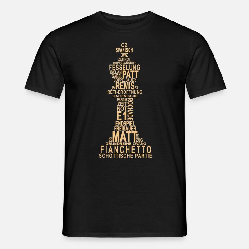 Schachbegriffe König Schach - Männer T-Shirt - Schwarz