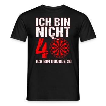 40. Geburtstag Geschenk Mann Dart Spruch Männer 40 - Männer T-Shirt - Schwarz - Vorne - AI Model Male 178 light (178cm)