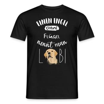 Labrador Hund Engel ohne Flügel Geschenk Retriever - Männer T-Shirt - Schwarz - Vorne - AI Model Male 178 light (178cm)