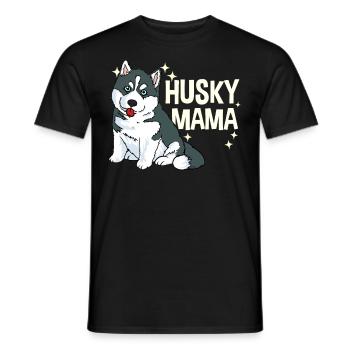 Husky Mama Hundebesitzerin Geschenk - Männer T-Shirt - Schwarz - Vorne - AI Model Male 178 light (178cm)