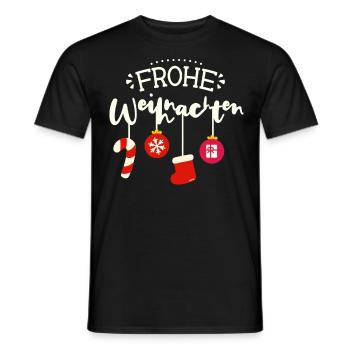 Frohe Weihnachten Fröhliche Weihnachten - Männer T-Shirt - Schwarz - Vorne - AI Model Male 178 light (178cm)