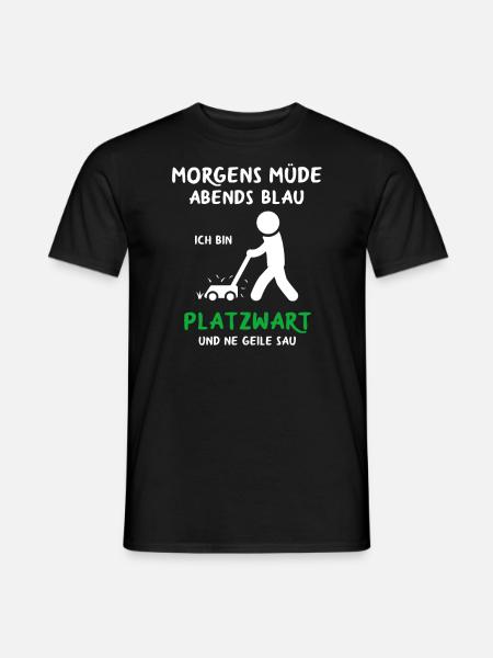 Platzwart Groundsman Greenkeeper Campingplatz - Männer T-Shirt - Schwarz