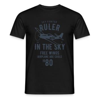 Ruler In The Sky - Men's T-Shirt - black - Front - AI Model Male 178 light (178cm)