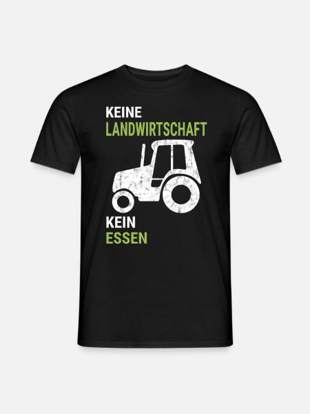 Keine Landwirtschaft kein Essen. Spruch für Bauern - Männer T-Shirt - Schwarz