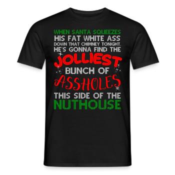 Jolliest Bunch Of Assholes Christmas Vacation Joll - Männer T-Shirt - Schwarz - Vorne - AI Model Male 178 light (178cm)