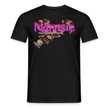 Nännsie - Nancy - Säggsch - Männer T-Shirt - Schwarz - Vorne - AI Model Male 178 light (178cm)
