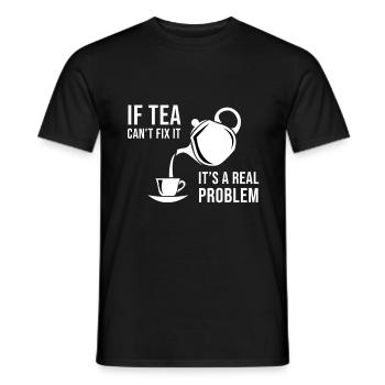 Tea - Men's T-Shirt - black - Front - AI Model Male 178 light (178cm)