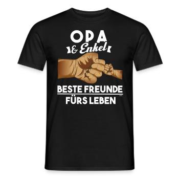 Opa und Enkel Freunde fürs Leben Opi - Männer T-Shirt - Schwarz - Vorne - AI Model Male 178 light (178cm)