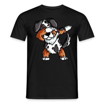 Australian Shepherd Gift Funny - Men's T-Shirt - black - Front - AI Model Male 178 light (178cm)