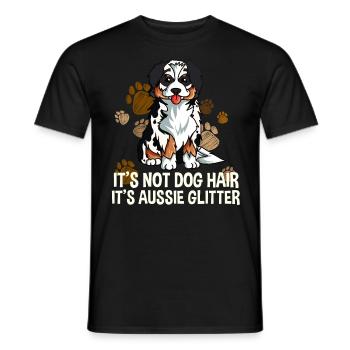 Australian Shepherd Gift Funny - Men's T-Shirt - black - Front - AI Model Male 178 light (178cm)