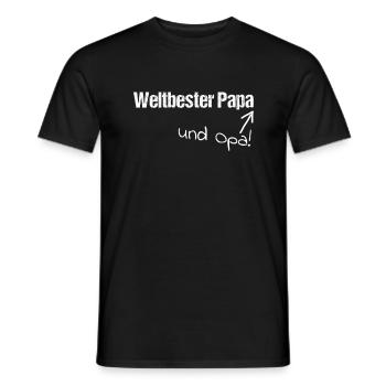 Weltbester Papa und Opa Süßes Geschenk für Opas - Männer T-Shirt - Schwarz - Vorne - AI Model Male 178 light (178cm)