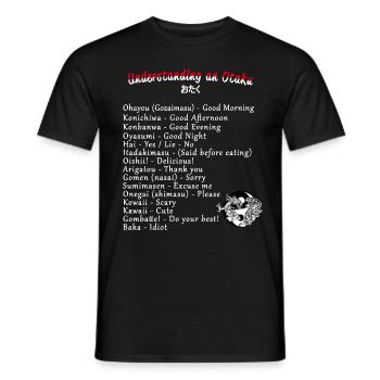 Comprendre un amour de manga otaku anime - T-shirt homme - noir - Devant - AI Model Male 178 light (178cm)