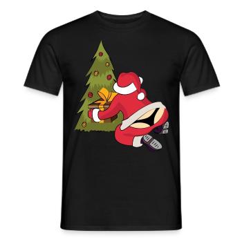 Weihnachtsmann String Weihnachsbaum Bescherung - Männer T-Shirt - Schwarz - Vorne - AI Model Male 178 light (178cm)