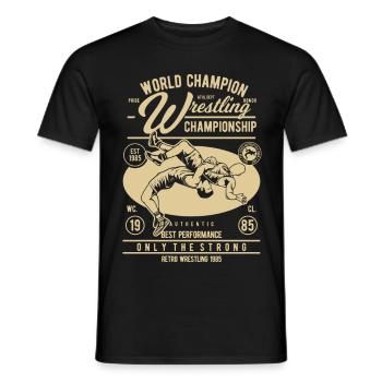 Conception de lutte / design cool - T-shirt homme - noir - Devant - AI Model Male 178 light (178cm)