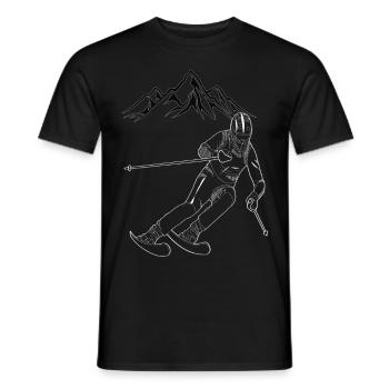 ski - T-shirt homme - noir - Devant - AI Model Male 178 light (178cm)