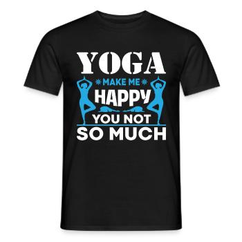 Yoga meditation yogi buddhism relaxation - Men's T-Shirt - black - Front - AI Model Male 178 light (178cm)