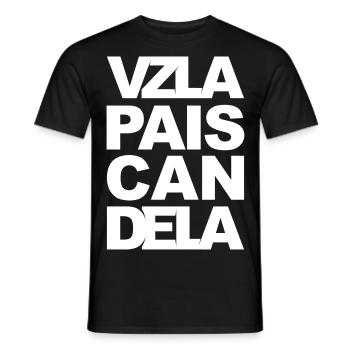 VENEZUELA PAIS CANDELA - Men's T-Shirt - black - Front - AI Model Male 178 light (178cm)