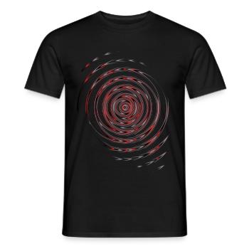Vagues rouges noires - T-shirt homme - noir - Devant - AI Model Male 178 light (178cm)