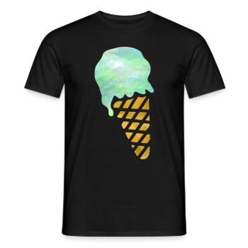 Eiscreme - Männer T-Shirt - Schwarz - Vorne - AI Model Male 178 light (178cm)