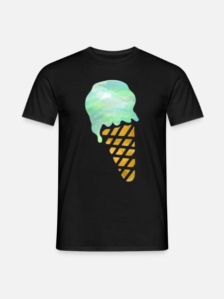 Eiscreme - Männer T-Shirt - Schwarz