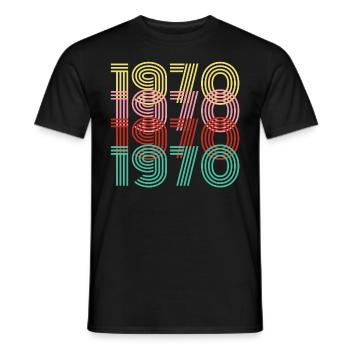1970 50th birthday - Men's T-Shirt - black - Front - AI Model Male 178 light (178cm)