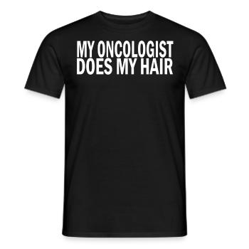 Mein Onkologe macht meine Haare - Männer T-Shirt - Schwarz - Vorne - AI Model Male 178 light (178cm)