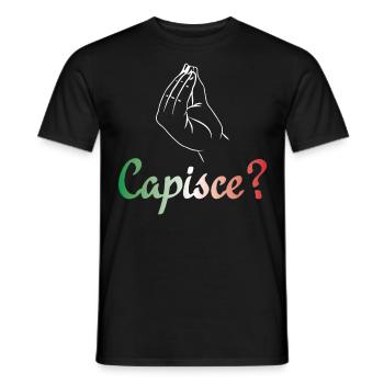 Capisce? | Fierté italienne - T-shirt homme - noir - Devant - AI Model Male 178 light (178cm)