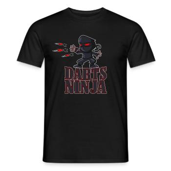 Darts ninja - Men's T-Shirt - black - Front - AI Model Male 178 light (178cm)