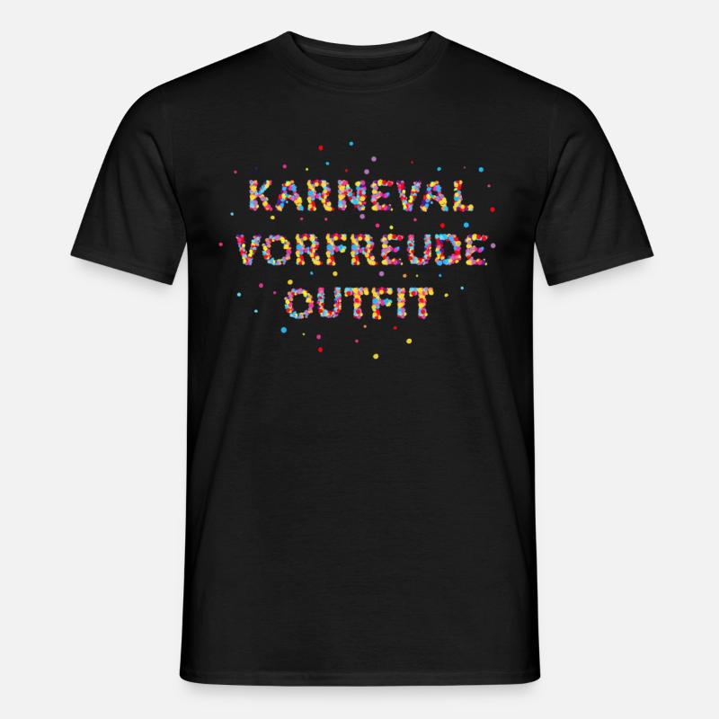 Karneval Vorfreude Outfit - Männer T-Shirt - Schwarz