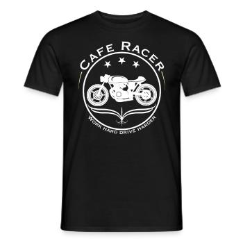 cafe racer - Männer T-Shirt - Schwarz - Vorne - AI Model Male 178 light (178cm)
