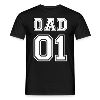 DAD 01 Number One cadeau pour papa - T-shirt homme - noir - Devant - AI Model Male 178 light (178cm)
