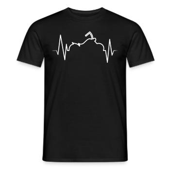 herzfrequenz chopper - Männer T-Shirt - Schwarz - Vorne - AI Model Male 178 light (178cm)