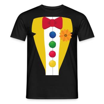Fasching Clown Kostüm Karneval Kostüm Clown - Männer T-Shirt - Schwarz - Vorne - AI Model Male 178 light (178cm)