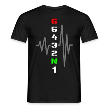 1N23456 - Men's T-Shirt - black - Front - AI Model Male 178 light (178cm)