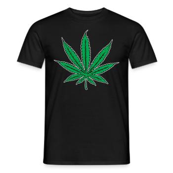 marijuana - T-shirt homme - noir - Devant - AI Model Male 178 light (178cm)