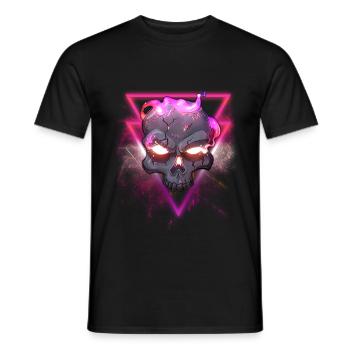 Skull in triangle - Men's T-Shirt - black - Front - AI Model Male 178 light (178cm)