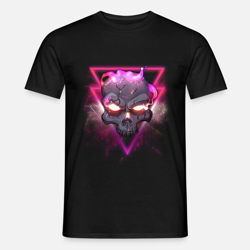 Skull in triangle - Men's T-shirt - black