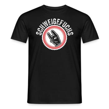 Schweigefuchs Lehrer Erzieher Pädagoge Geschenk - Männer T-Shirt - Schwarz - Vorne - AI Model Male 178 light (178cm)