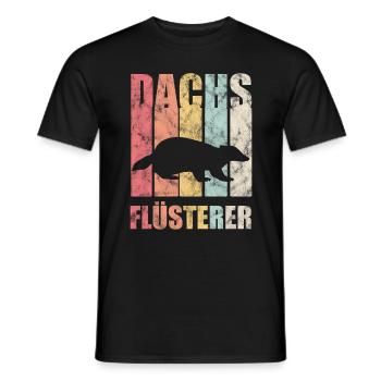 Dachs Naturschutz Tierfreund Geschenk - Männer T-Shirt - Schwarz - Vorne - AI Model Male 178 light (178cm)