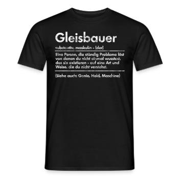 Gleisbauer Spruch - Männer T-Shirt - Schwarz - Vorne - AI Model Male 178 light (178cm)