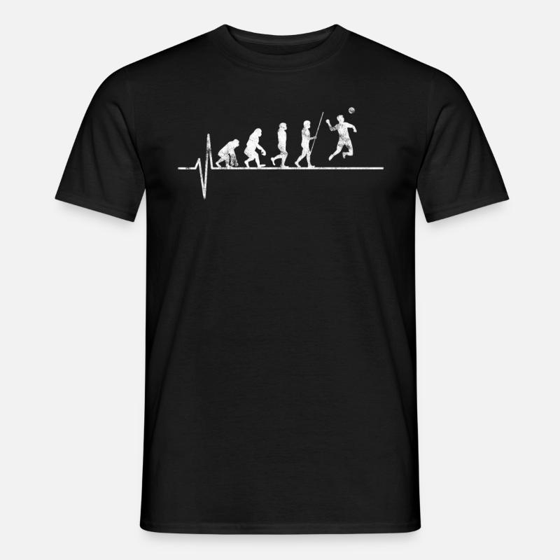 Faustball Evolution Vintage Motiv - Männer T-Shirt - Schwarz