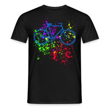 Motif de vélo Motif de vélo Vintage rétro - T-shirt homme - noir - Devant - AI Model Male 178 light (178cm)