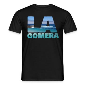 La Gomera - Männer T-Shirt - Schwarz - Vorne - AI Model Male 178 light (178cm)