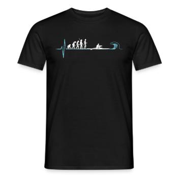 Évolution de l'aviron d'un rameur - T-shirt homme - noir - Devant - AI Model Male 178 light (178cm)