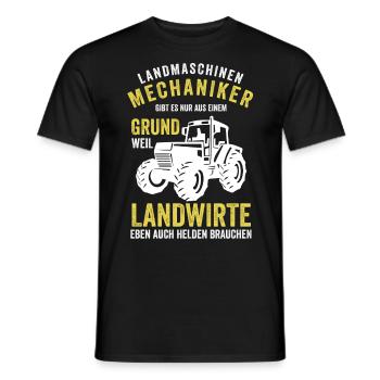 Landmaschinenmechaniker - Männer T-Shirt - Schwarz - Vorne - AI Model Male 178 light (178cm)