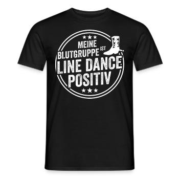 Linedance Line Dance - Männer T-Shirt - Schwarz - Vorne - AI Model Male 178 light (178cm)
