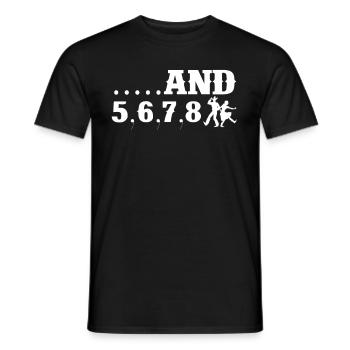Linedance, line dancing women - Men's T-Shirt - black - Front - AI Model Male 178 light (178cm)